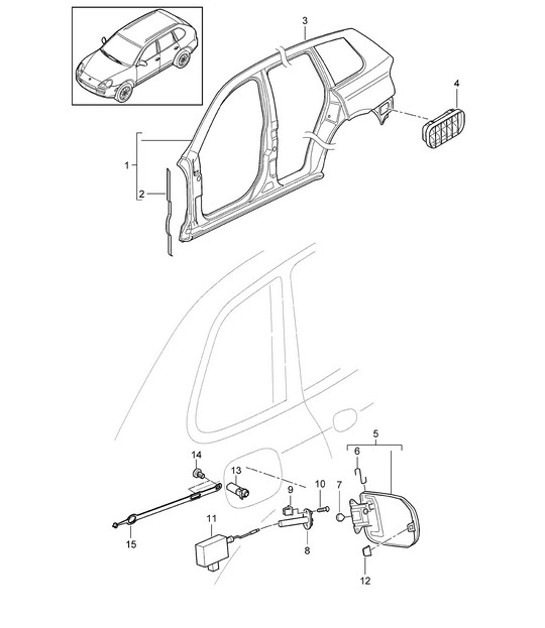 Diagram 801-055 Porsche 968 (1992-1995) Carrozzeria