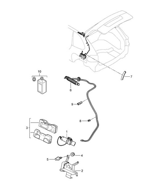 Diagram 803-007 Porsche 9J1.1 Taycan 4S 2020-24 