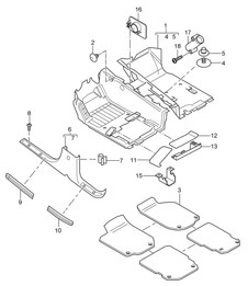 Flooring / Accessories - FRONT - Cayenne 9PA1 (957) 2007-10