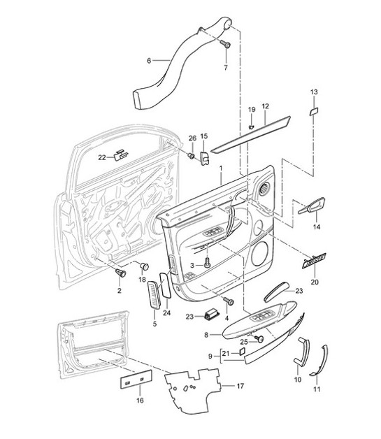 Diagram 807-010 Porsche Cayman 987C / 981C (2005-2016) Carrosserie