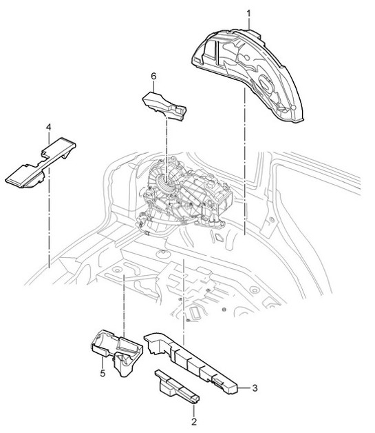 Diagram 807-045 Porsche Cayenne 9PA1 (957) 2007-2010 Body