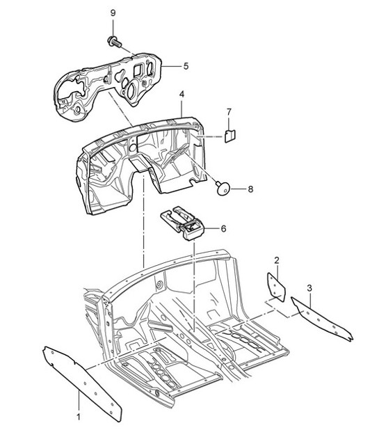 Diagram 807-050 Porsche Macan (95B) MK1 (2014-2018) Body