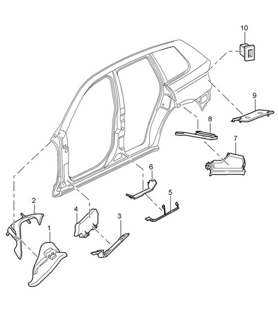 Diagram 807-060 Porsche 997 (911) MK1 2005-2008 Body