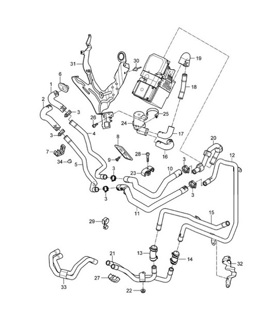 Diagram 813-001 Porsche 914 (1970-1976) Carrosserie