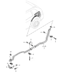 Hot air duct / Auxiliary air conditioner (PR:9AH) - REAR - Cayenne 9PA1 (957) 2007-10