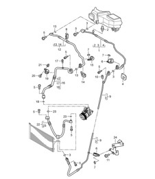 Circuito frigorífico (PR:D5X,9AB, 9AD) - DELANTERO - Cayenne 9PA1 (957) 3.6L 2007-10