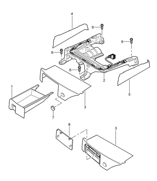 Diagram 817-005 Porsche Cayenne 9PA1 (957) 2007-2010 Carrosserie
