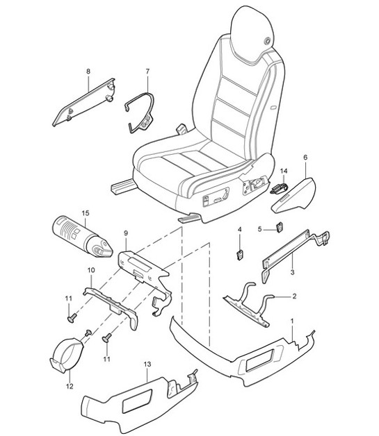 Diagram 817-025 Porsche Cayenne 9PA1 (957) 2007-2010 Body