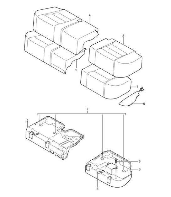 Diagram 817-040 Porsche Cayenne 9PA1 (957) 2007-2010 Body