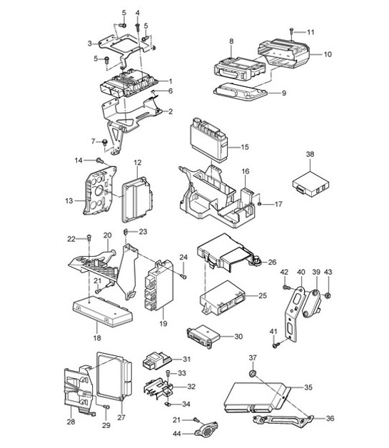 Diagram 901-003 Porsche Cayman 987C / 981C (2005-2016) Materiale elettrico