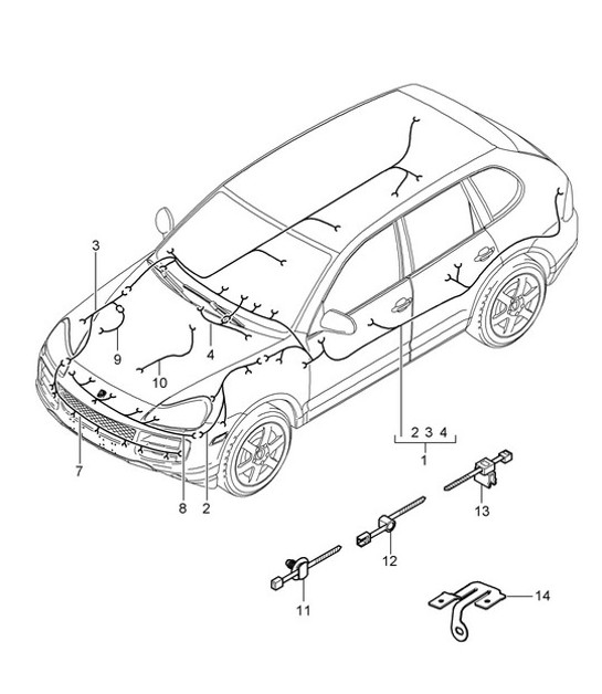 Diagram 902-010 Porsche Cayenne 9PA1 (957) 2007-2010 Elektrische apparatuur