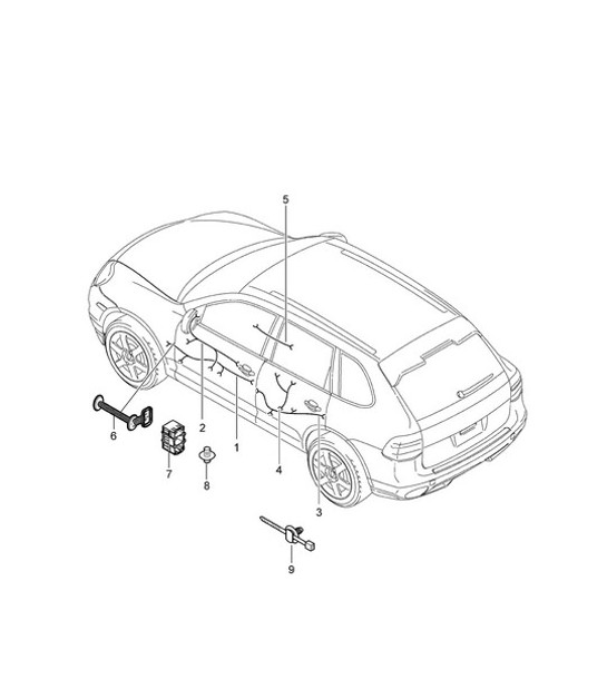 Diagram 902-015 Porsche 997 (911) MK1 2005-2008 Electrical equipment
