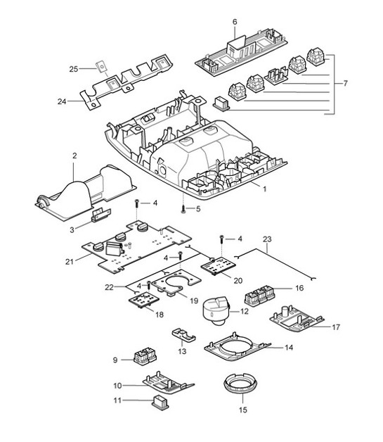 Diagram 903-006 Porsche 997 MK1 Carrera 2 3.6L 2005-08 电子设备