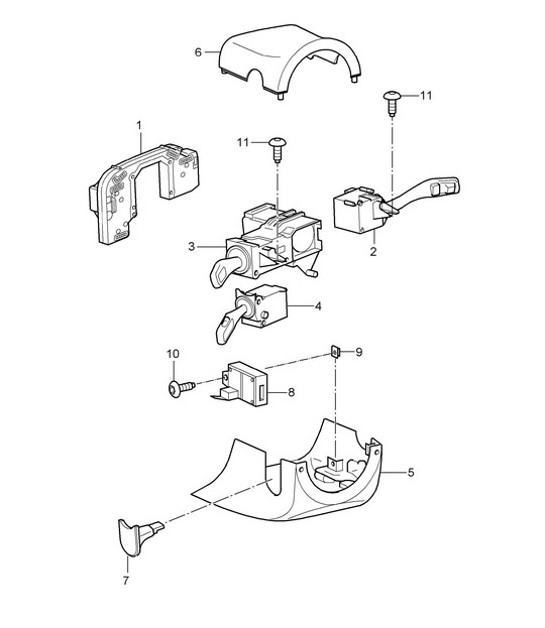 Diagram 903-010 Porsche Macan (95B) MK1 (2014-2018) Electrical equipment