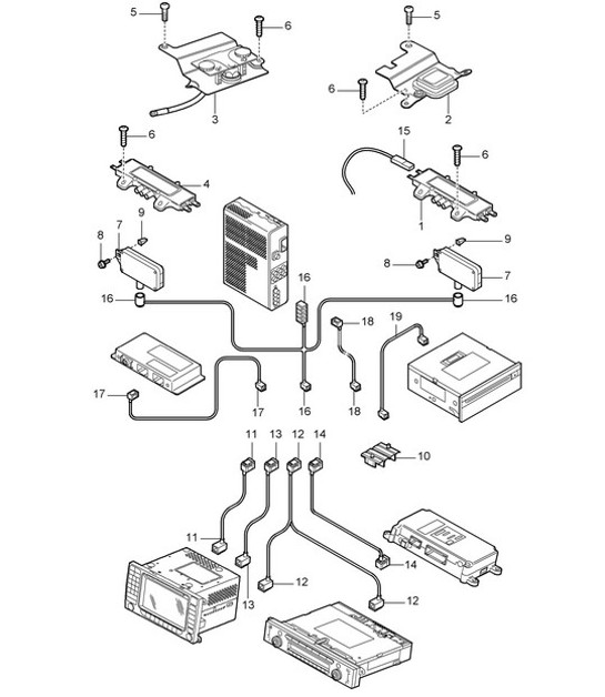 Diagram 911-001 Porsche Panamera 970 MK1 (2009-2013) Electrical equipment