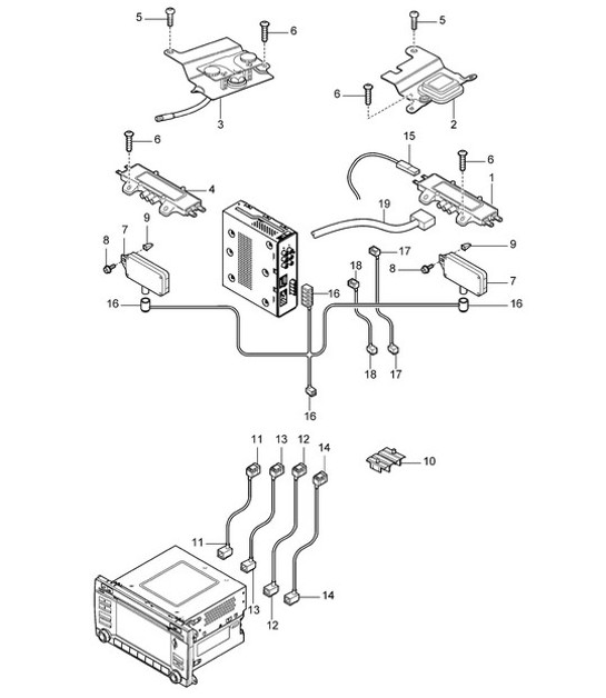 Diagram 911-003 Porsche 997 (911) MK1 2005-2008 Electrical equipment
