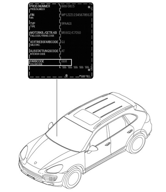 Diagram 004-000 Porsche Cayman 2.7L 981 2013-16 Accessoires et autres 