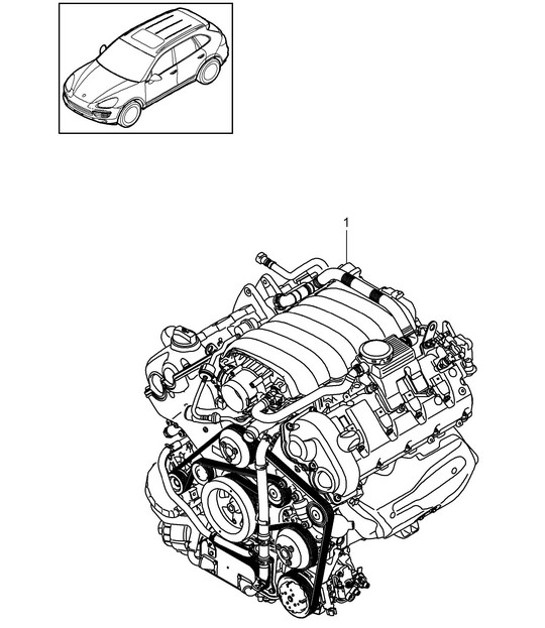 Diagram 101-000 Porsche Panamera 970 MK1 (2009-2013) Engine