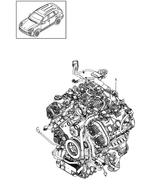 Diagram 101-010 Porsche Cayenne 9PA1 (957) 2007-2010 Engine