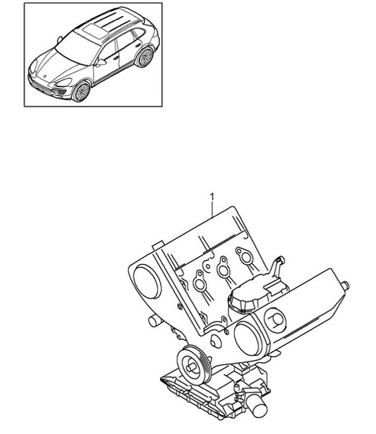 Diagram 101-022 Porsche Cayenne 92A (958) 2010-2017 Engine