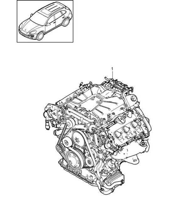 Diagram 101-030 Porsche Cayenne 92A (958) 2010-2017 Engine