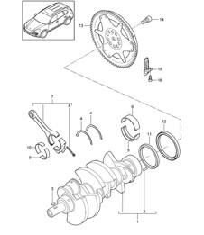 Crankshaft / Conrod (Model: CURA,CUR, CXZA,CXZ) Cayenne 92A (958) 3.6L 2011-18