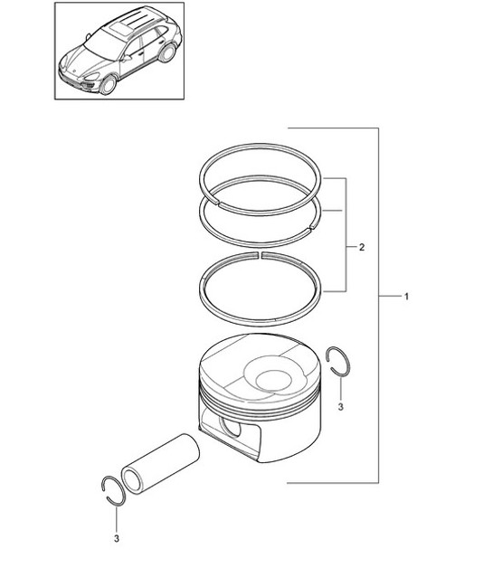 Diagram 102-050 Porsche 992.1 Turbo Cabriolet 3.8L 2020-24 