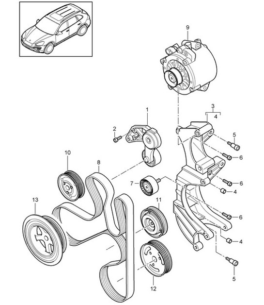 Diagram 102-085 Porsche 914 (1970-1976) Motor