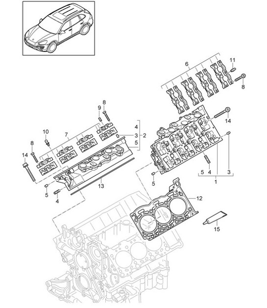 Diagram 103-012 Porsche Macan (95B) MK1 (2014-2018) Motore