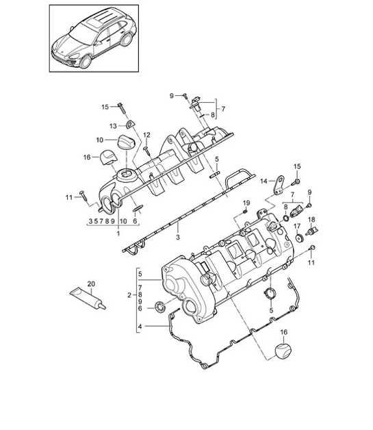 Diagram 103-020 Porsche 928 (1978-1995) 