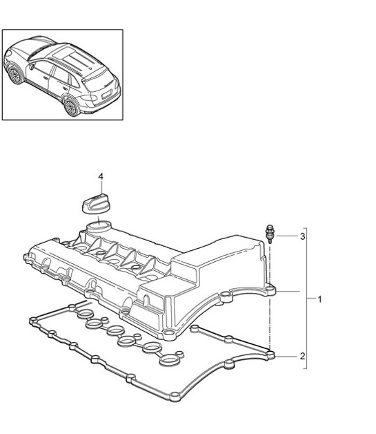 Diagram 103-025 Porsche 991.1 Carrera C2 3.4L (350 Bhp) 2012-16 Motore