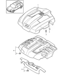 Motorkap (Model: 06EC,059E, 5502,CGEA, CGE,CGFA, CRCA,CRCB, CJT,CNRB, CUDB,CUDC, CURA,CUR, CVVA,CVVB, CVVC,CXZA, CXZ,CEYA) Cayenne 92A (958) 3,6 l / 3,0 l diesel / 3,0 l hybride / 4,2 l diesel 2011-18