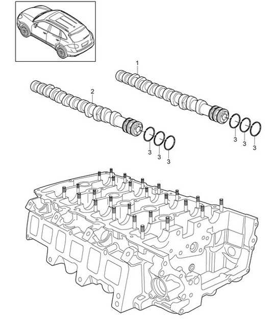 Diagram 103-055 Porsche Cayenne 92A (958) 2010-2017 Motor