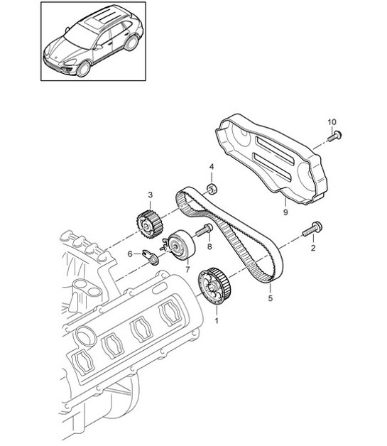 Diagram 103-095 Porsche Boxster 986/987/981 (1997-2016) Engine