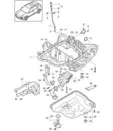 Oil-conducting housing / Oil pump / Oil sump (Model: CUDB,CUDC) Cayenne 92A (958) 4.2L DIESEL 2011-18