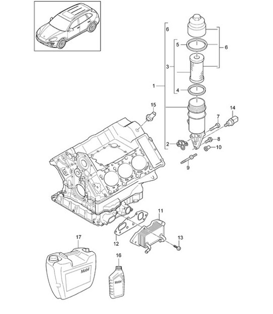 Diagram 104-080 Porsche 997 MK1 GT2 2007-09 Motor