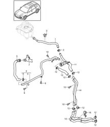 Refroidissement par eau (PR:D11) Cayenne 92A (958) 3.0L V6 ESSENCE 2011-18
