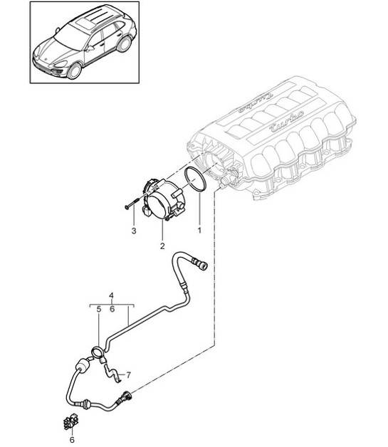 Diagram 107-000 Porsche Macan (95B) MK1 (2014-2018) Motor