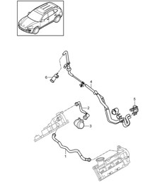 Ventilation du carter moteur (Modèle: CRCA,CRCB, CNRB,CVVA, CVVB,CVVC) Cayenne 92A (958) 3.0L DIESEL 2011-18