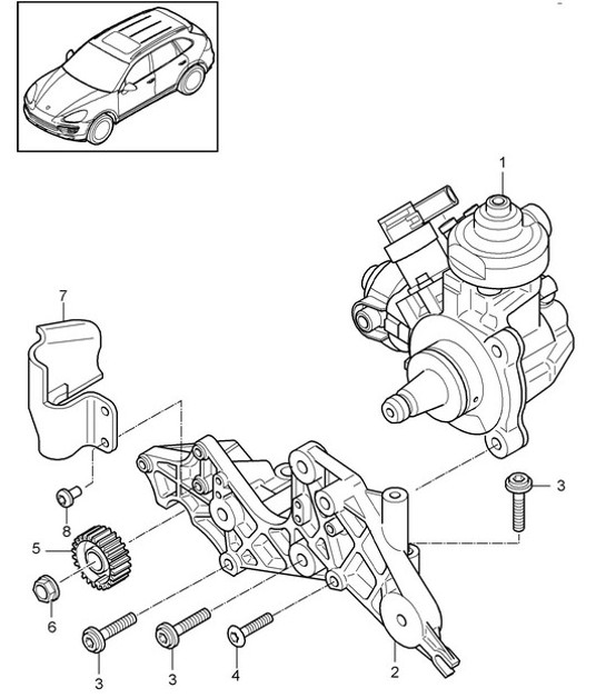 Diagram 107-045 Porsche 968 (1992-1995) Engine