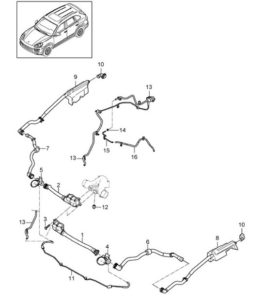 Diagram 107-071 Porsche 991 (911) MK2 2016-2019 Motor