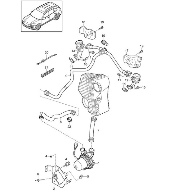 Diagram 108-010 Porsche Cayenne 9PA (955) 2003-2006 Engine