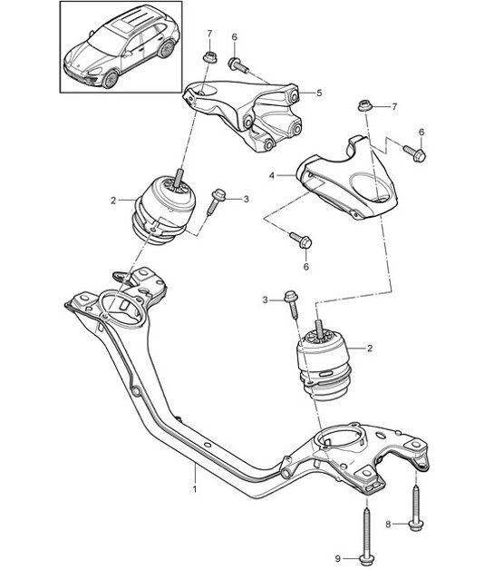 Diagram 109-030 Porsche Cayenne 9YA 2018-2023 