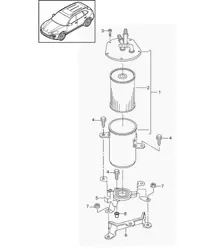 Kraftstoffsystem / Kraftstoffleitung / Kraftstofffilter (PR:2G0) Cayenne 92A (958) DIESEL 2011-18