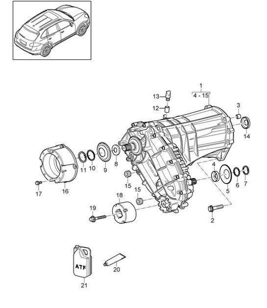 Diagram 305-020 Porsche Boxster 986/987/981 (1997-2016) Trasmissione
