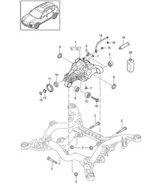 Hinterachsdifferential / Einbaufertig ohne: Sperrdifferential (PR:1Y0) Cayenne 92A (958) 2011-18
