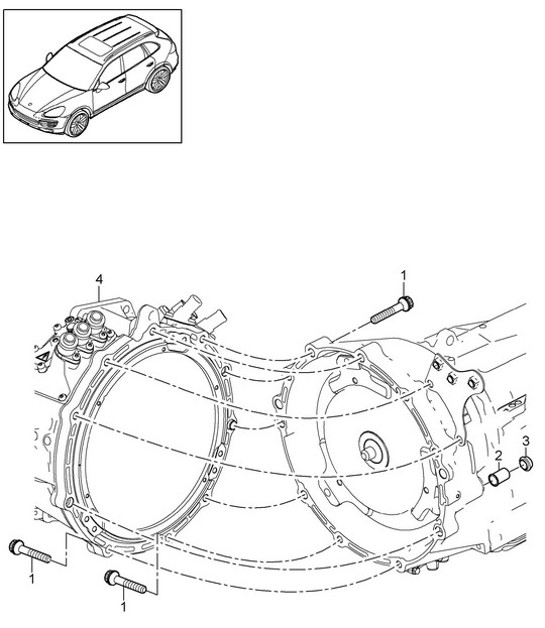 Diagram 306-010 Porsche Cayenne 92A (958) 2010-2017 Overdragen