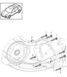 Gewindeverbindung / Motor und Getriebe (PR:D50,D43, D1V,DV7,D51) Cayenne 92A (958) 3.0L DIESEL 2011-18