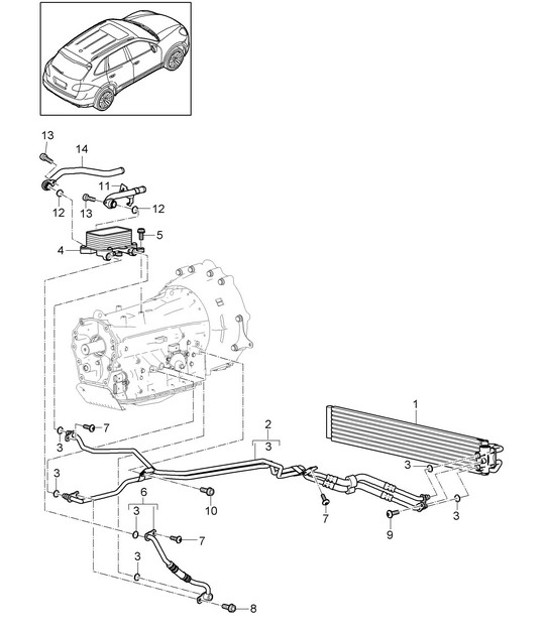 Diagram 360-020 Porsche Macan (95B) MK1 (2014-2018) Übertragung