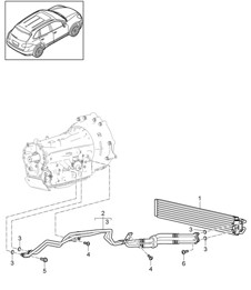 Tiptronic / Getriebeölkühler / Ölleitung (PR:D11,G1G) Cayenne 92A (958) 3.0L Benziner 2011-18